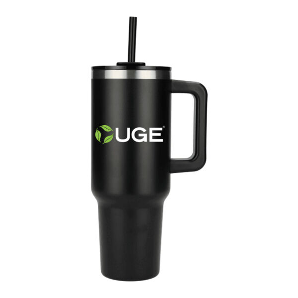 40oz Tumbler with Straw, Black Thumbnail